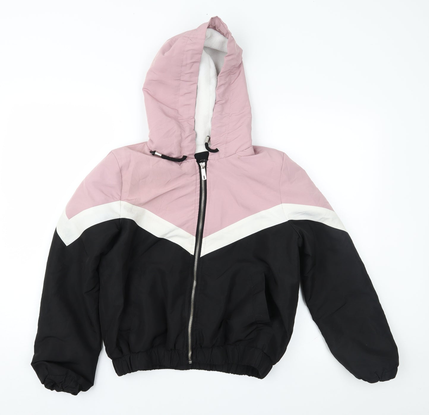 New Look Womens Pink Geometric  Puffer Jacket Jacket Size S