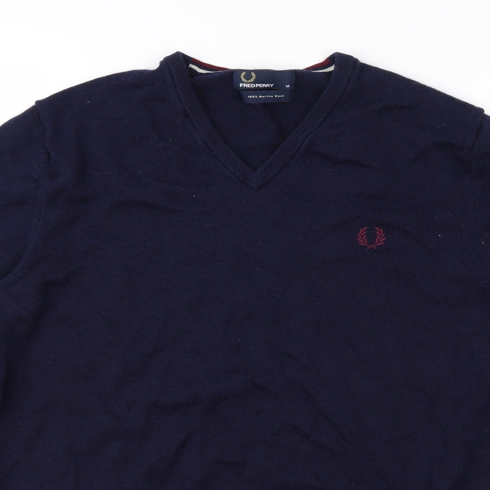 Fred Perry Mens Blue   Pullover Jumper Size M