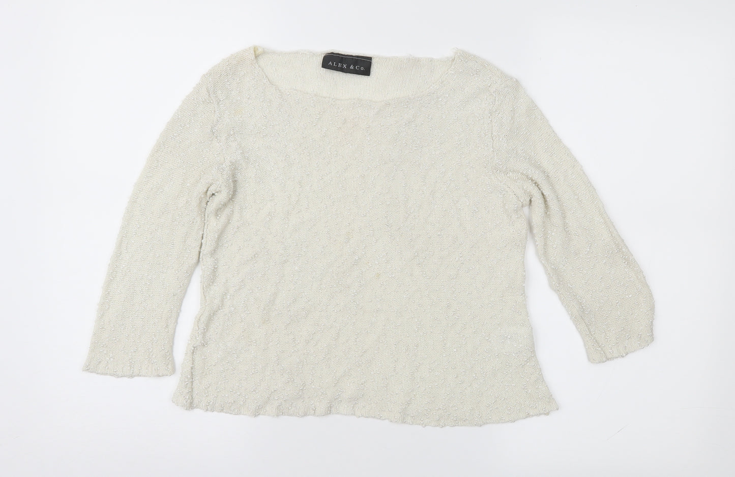 Alex & Co Womens Beige   Pullover Jumper Size 10