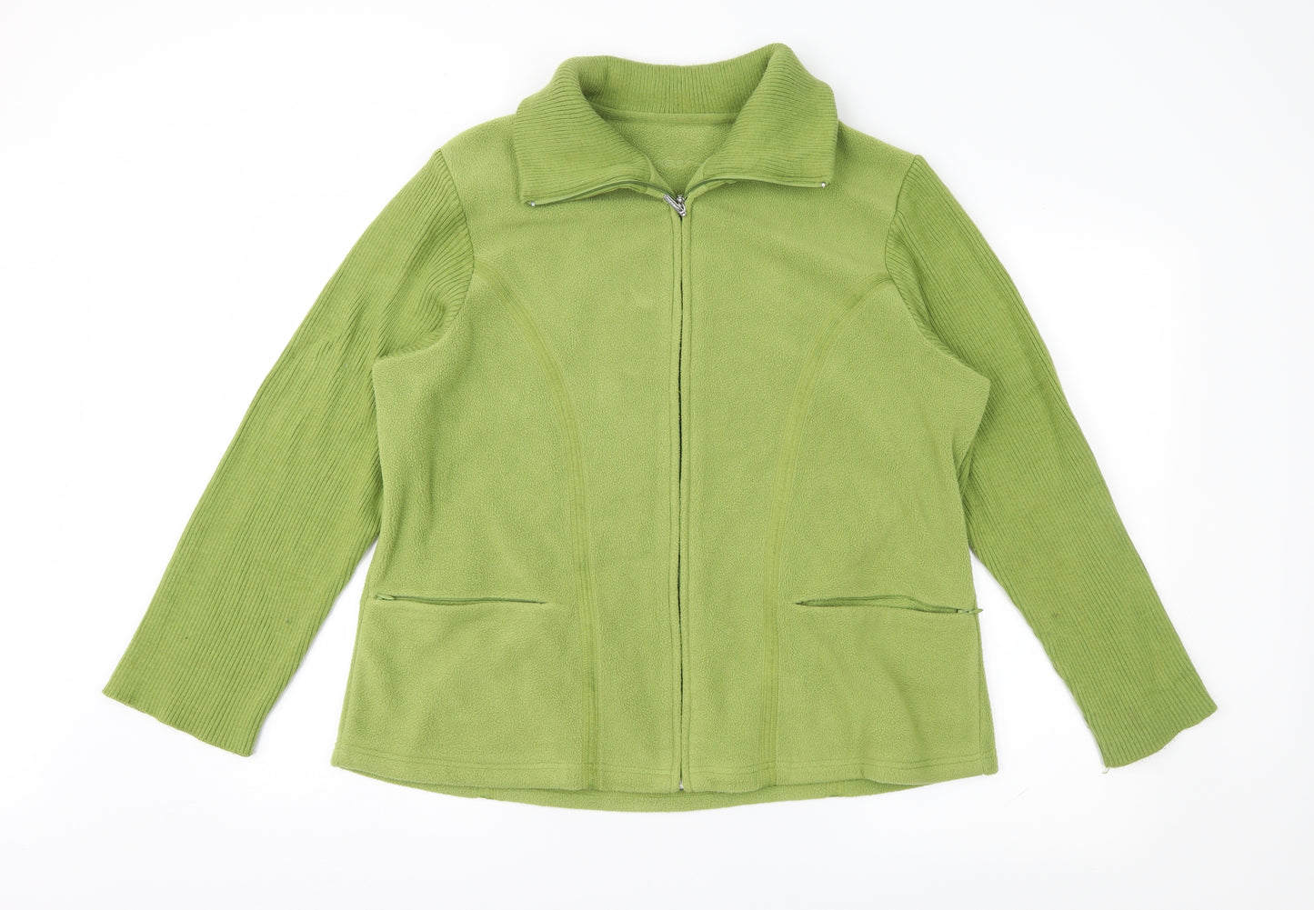 DASH Womens Green  Fleece Jacket  Size 18
