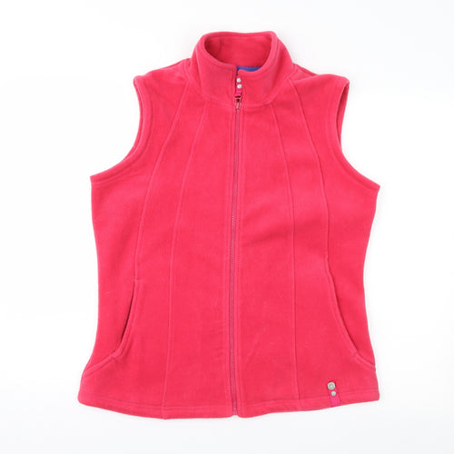 M&Co Womens Pink  Fleece Gilet Waistcoat Size 14