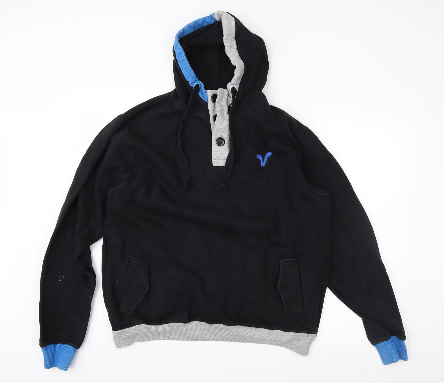 Voi Jeans Mens Black   Pullover Hoodie Size XL