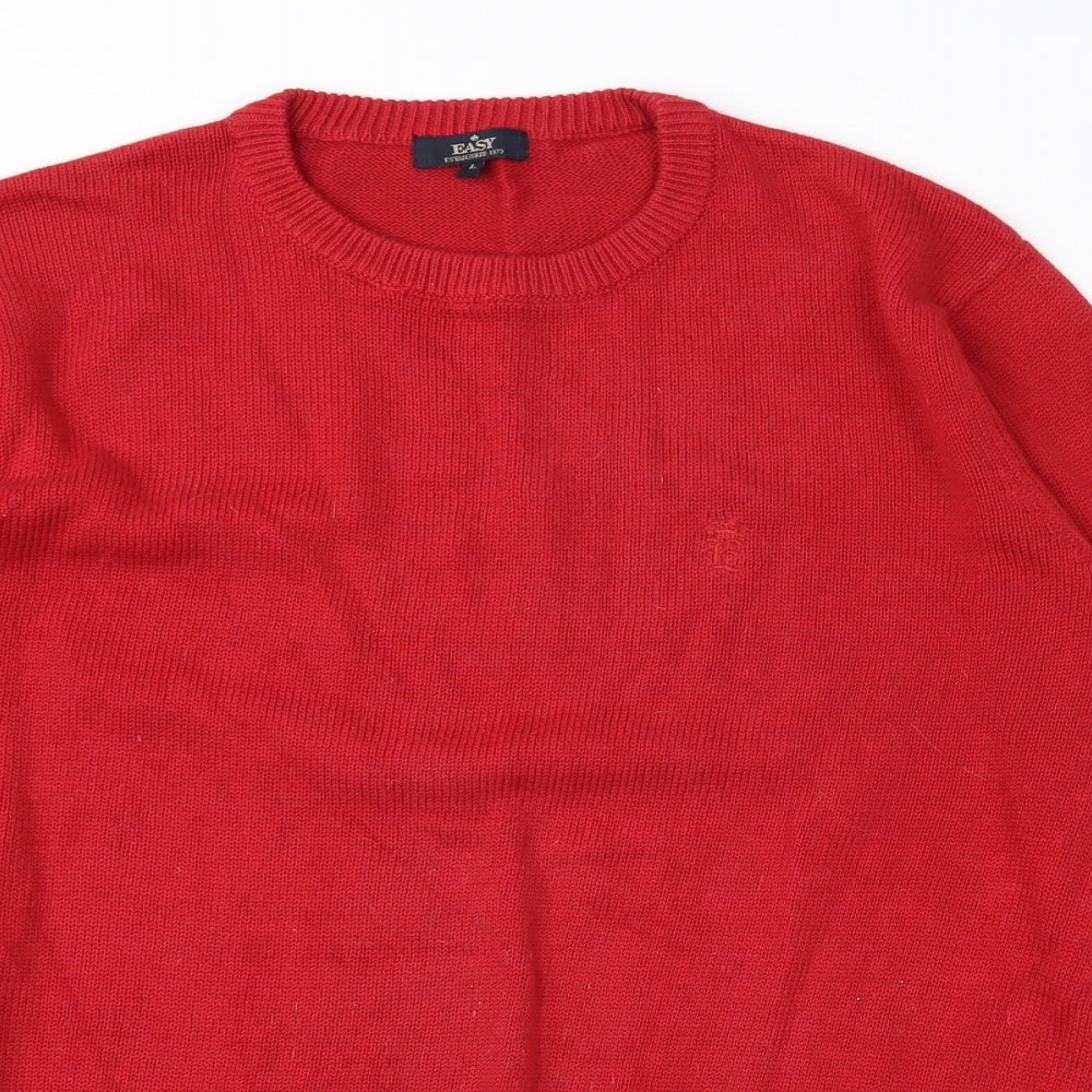 Easy Mens Red   Pullover Jumper Size L