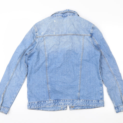 Marks and Spencer Girls Blue  Denim Jacket  Size 13-14 Years  - distressed