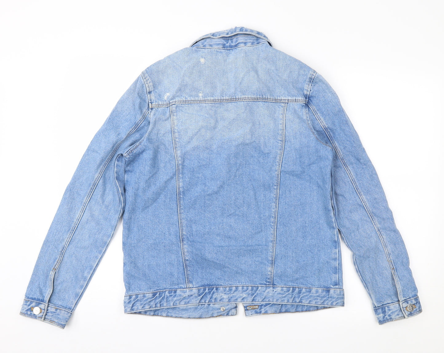 Marks and Spencer Girls Blue  Denim Jacket  Size 13-14 Years  - distressed