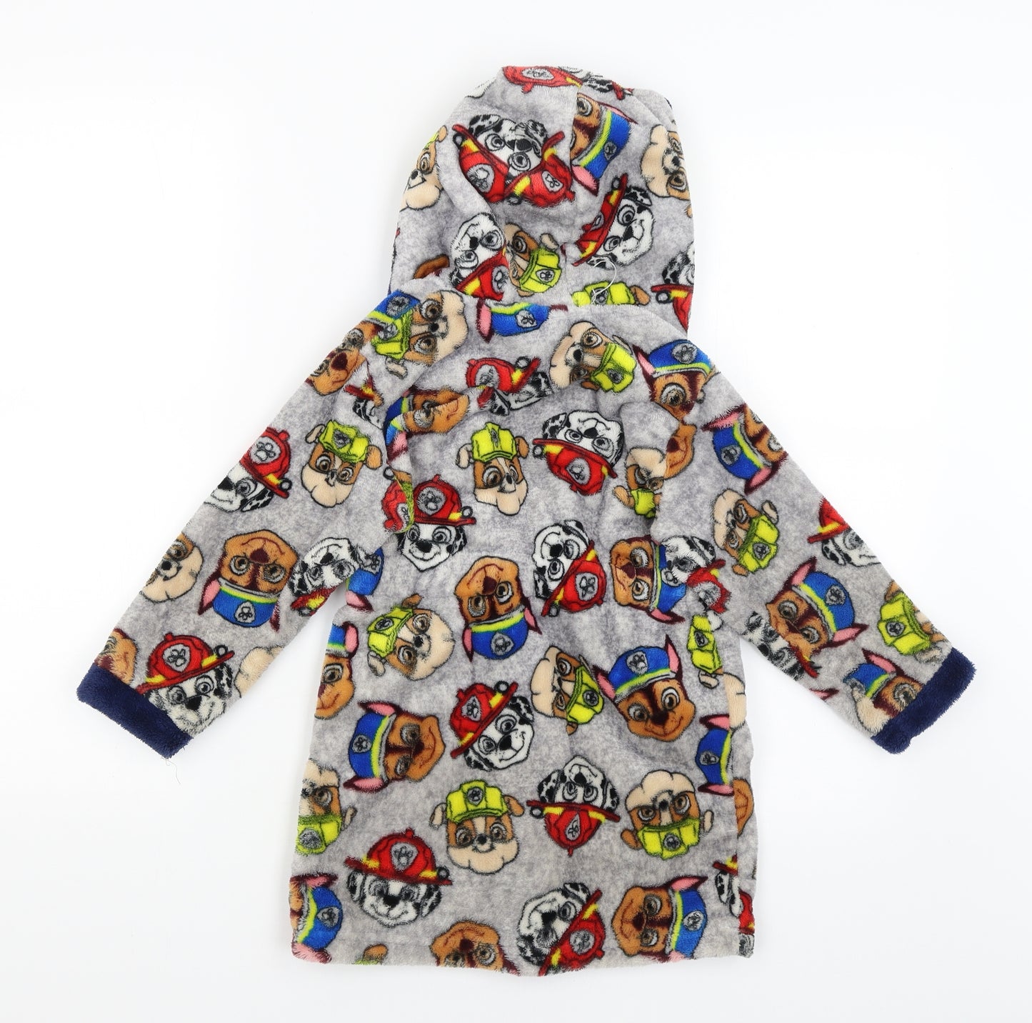 Nikelodeon Boys Grey Solid   Robe Size 4-5 Years  - Paw Patrol