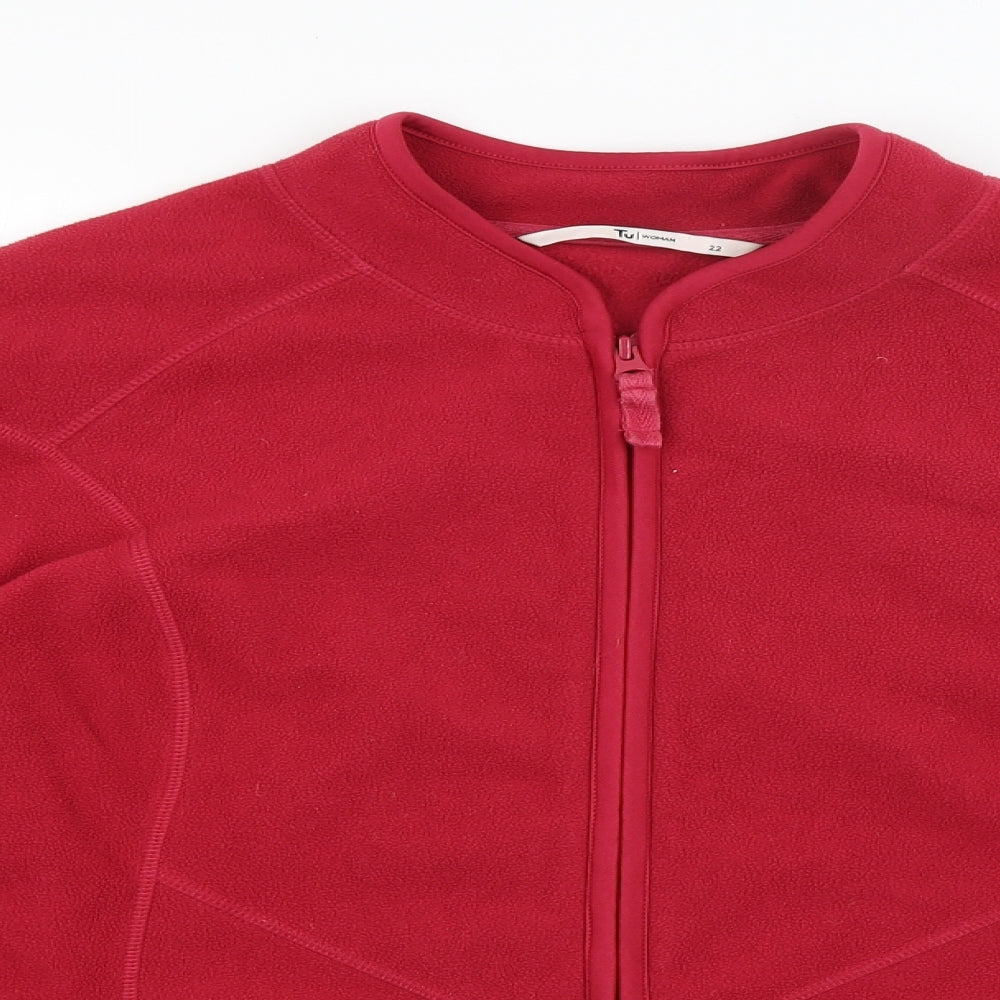 TU Womens Red   Full Zip Jumper Size 22