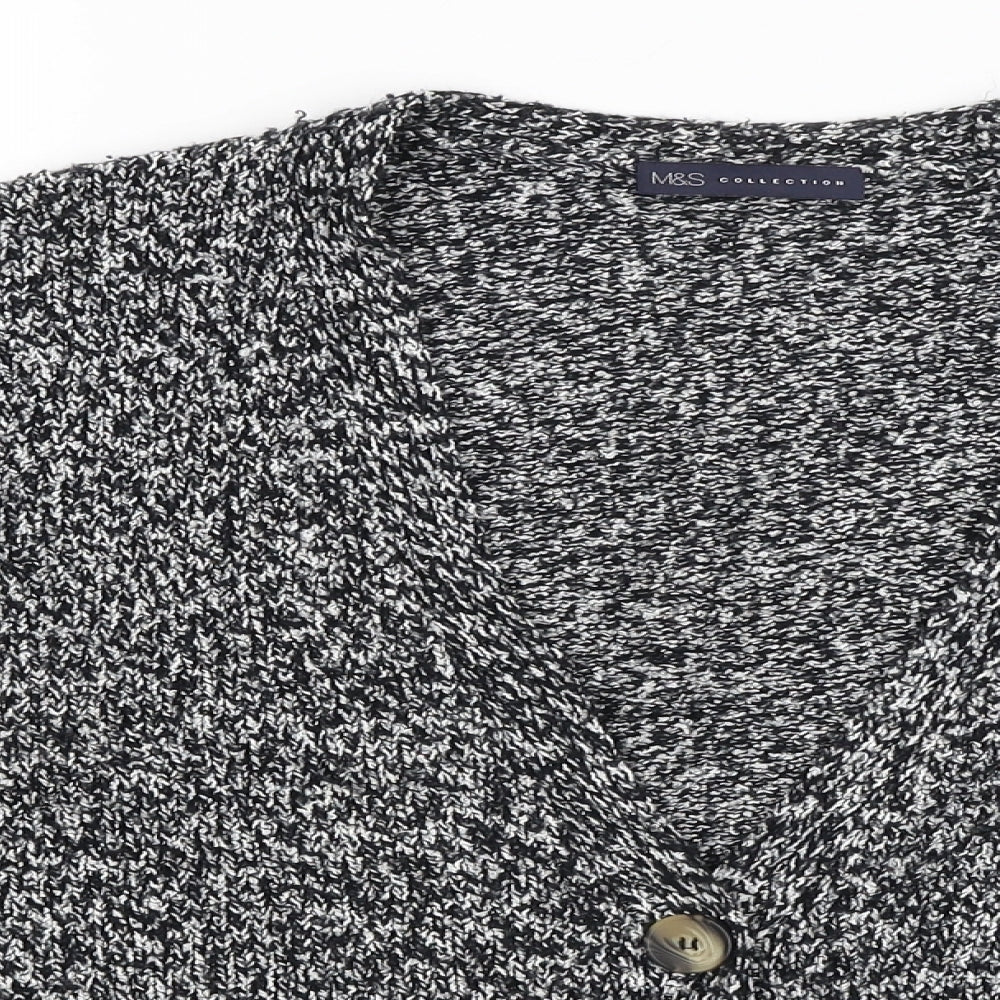 M&S Womens Grey   Cardigan Jumper Size M