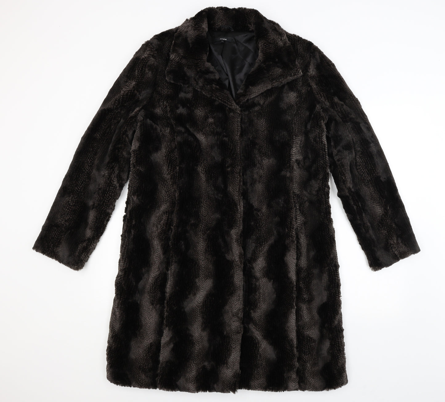 Linea Womens Brown   Overcoat Coat Size XL