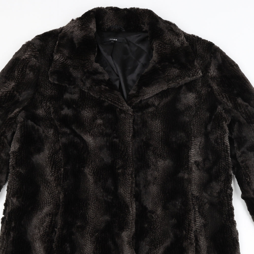 Linea Womens Brown   Overcoat Coat Size XL
