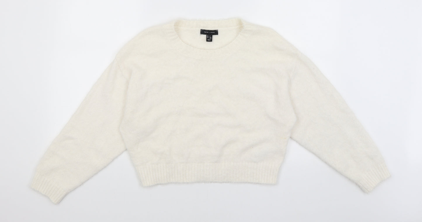 New Look Womens White   Pullover Jumper Size S