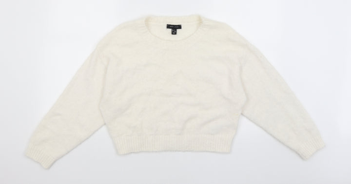 New Look Womens White   Pullover Jumper Size S