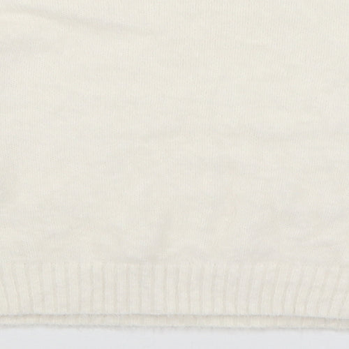 New Look Womens White   Pullover Jumper Size S