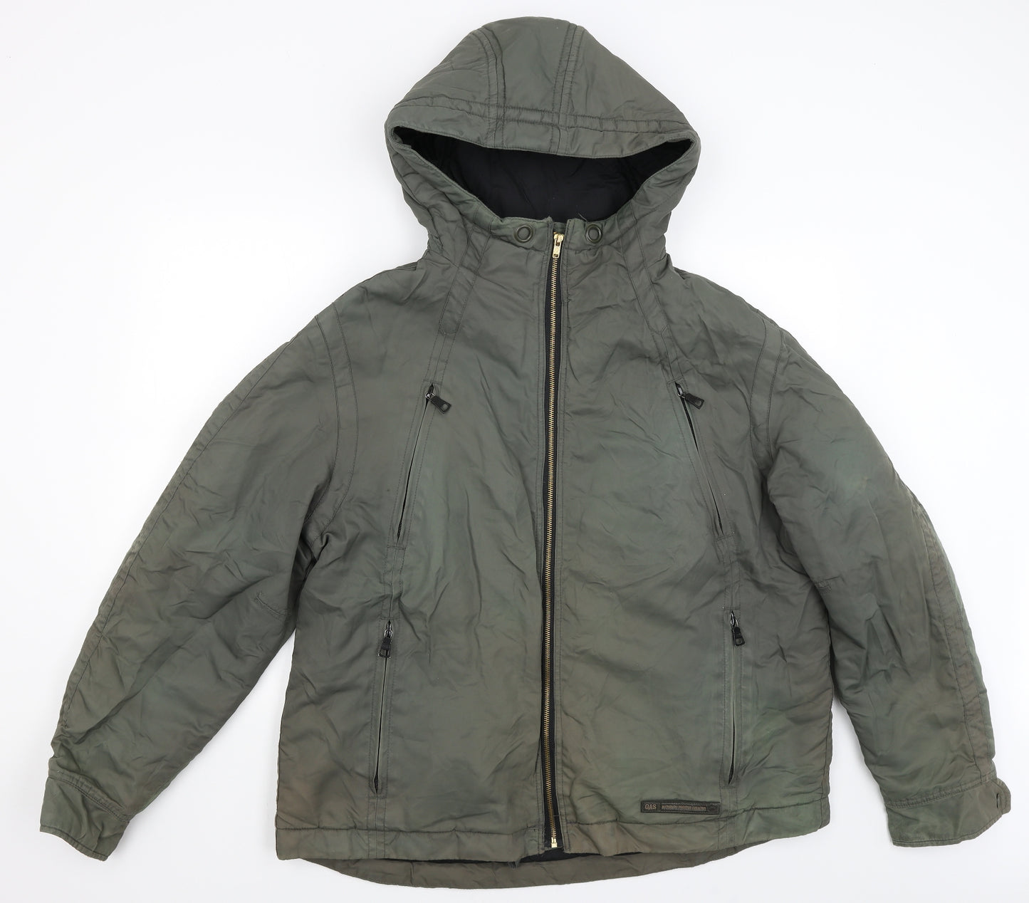 GAS Mens Green   Rain Coat Coat Size 2XL