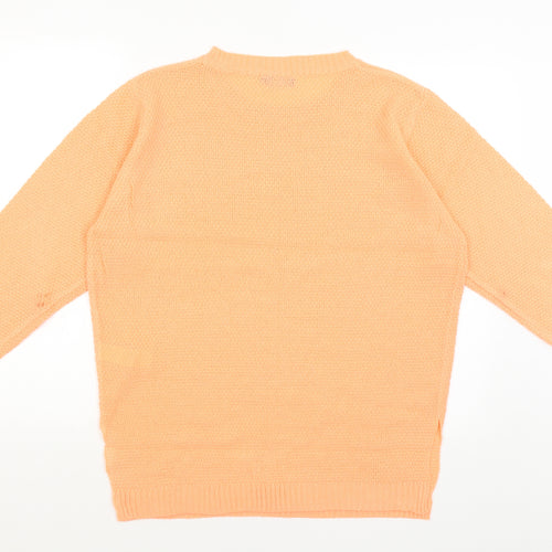 Boohoo Womens Orange   Pullover Jumper Size L