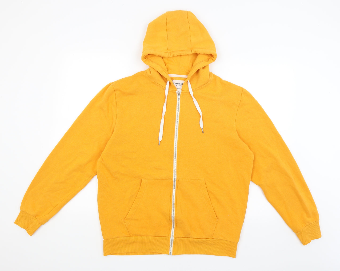 Cedar Wood State Mens Yellow   Full Zip Hoodie Size XL
