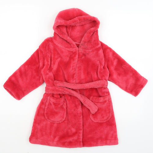George Girls Red Solid  Kimono Robe Size 2-3 Years