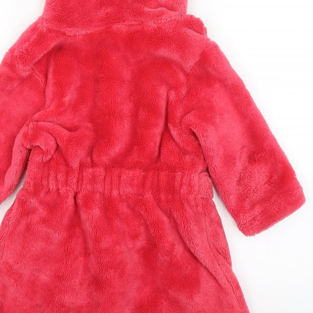 George Girls Red Solid  Kimono Robe Size 2-3 Years