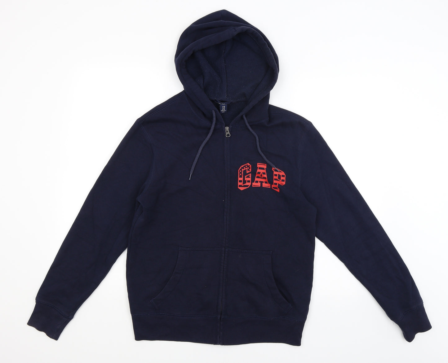 Gap Mens Blue   Full Zip Hoodie Size S  - American Flag