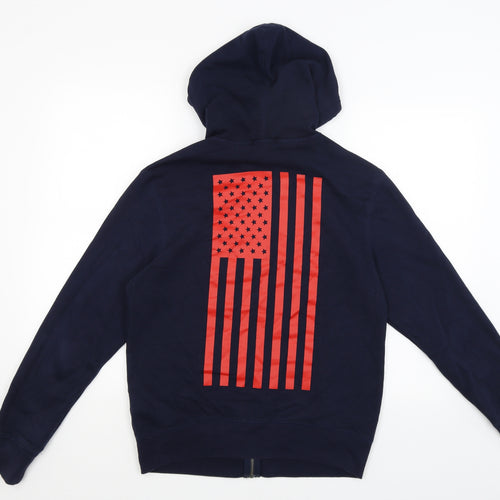 Gap Mens Blue   Full Zip Hoodie Size S  - American Flag