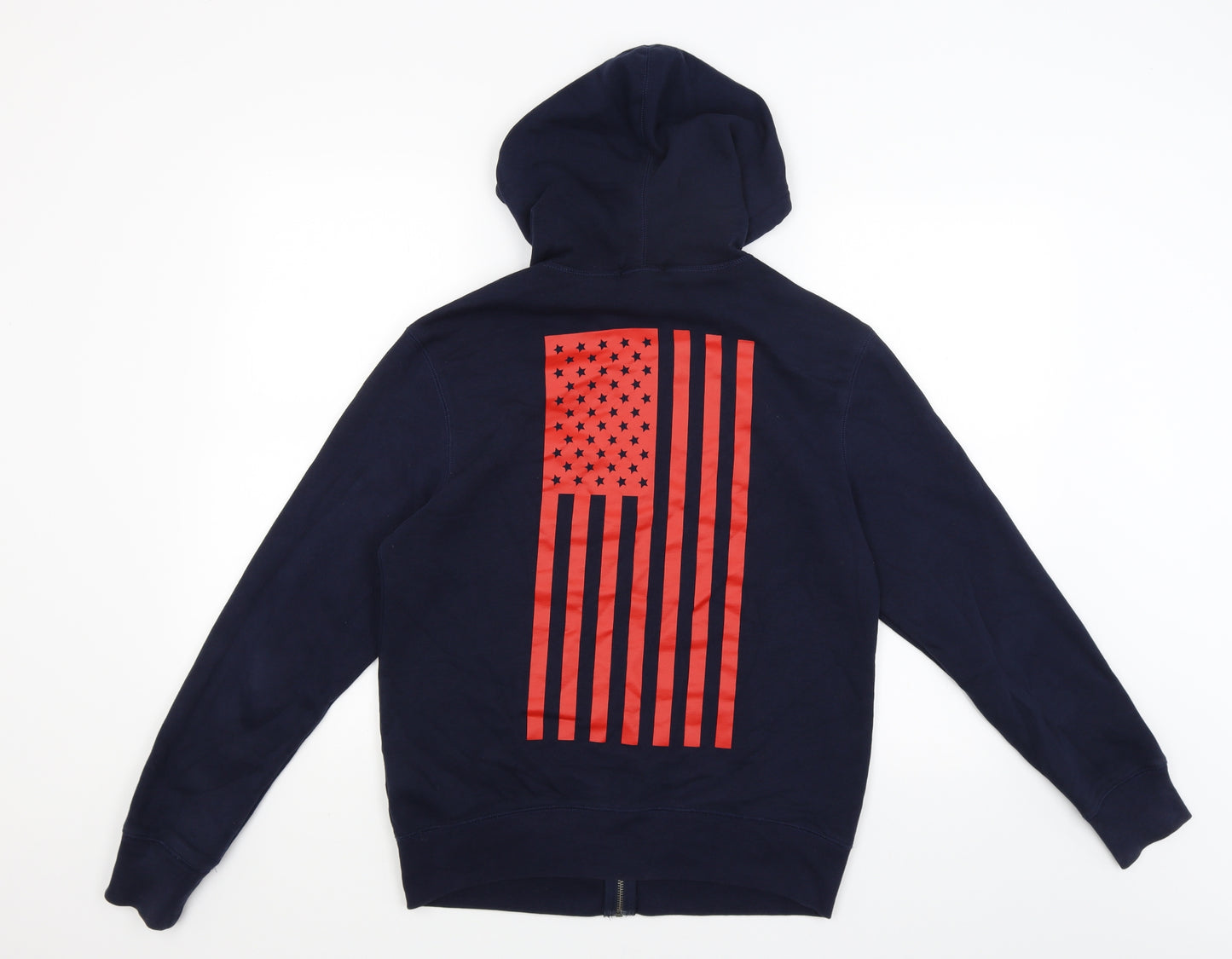 Gap Mens Blue   Full Zip Hoodie Size S  - American Flag