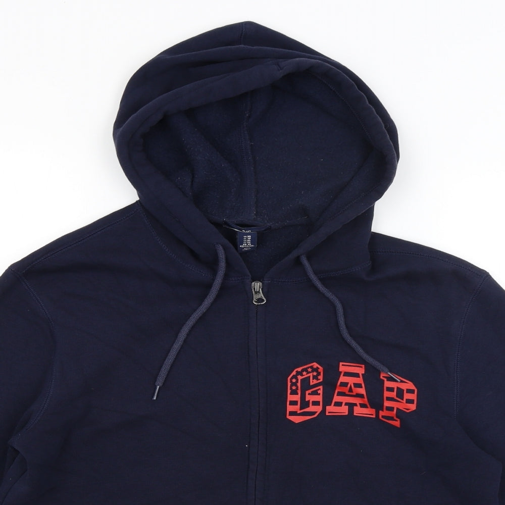 Gap Mens Blue   Full Zip Hoodie Size S  - American Flag
