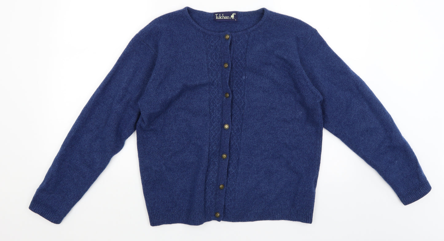 Tulchan Womens Blue   Cardigan Jumper Size L