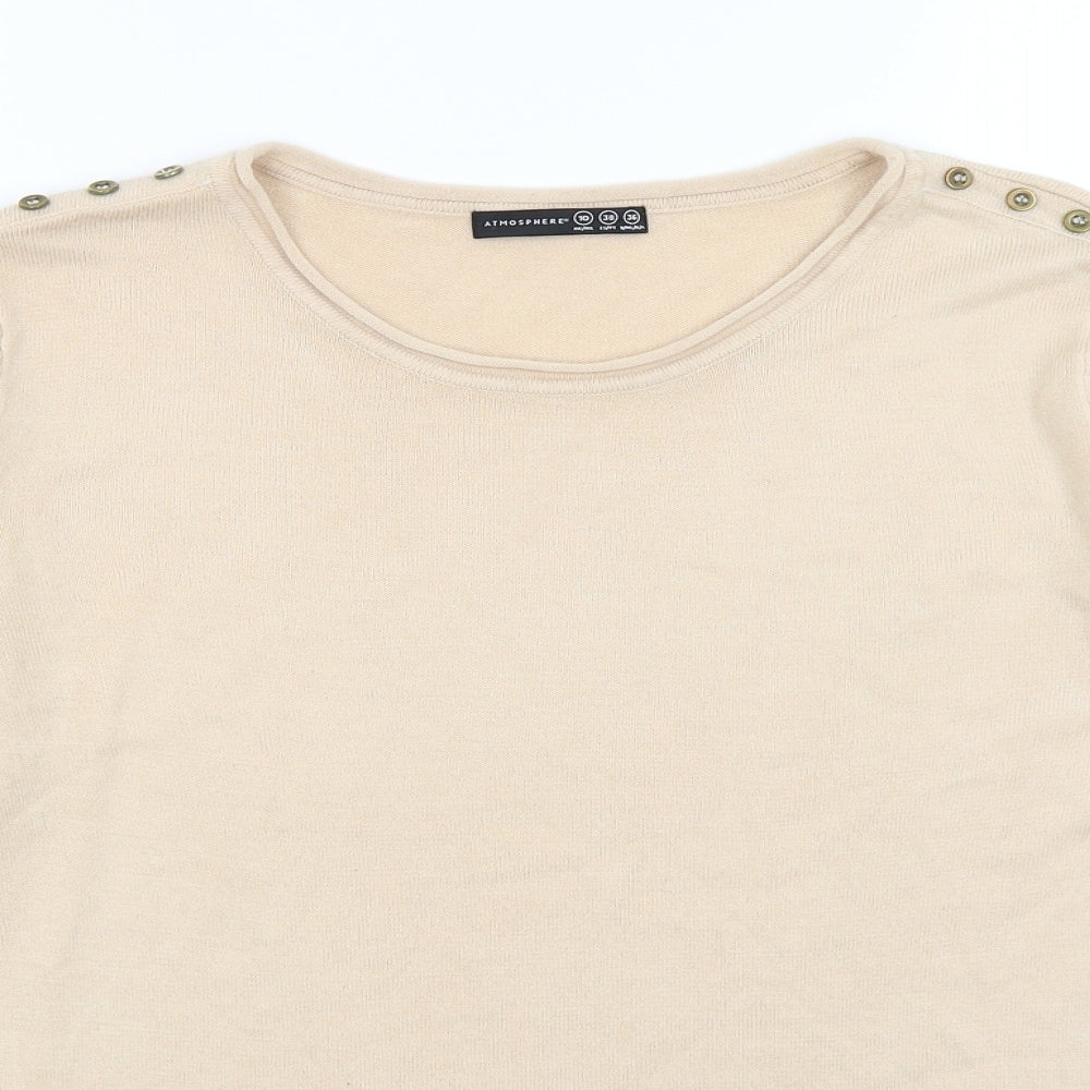 Atmosphere Womens Beige   Pullover Jumper Size 10