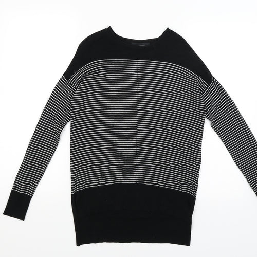 Atmosphere Womens Black Striped  Pullover Jumper Size 8