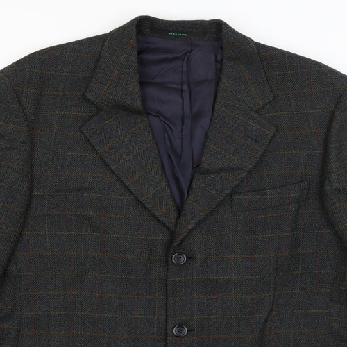 Westbury Mens Green Plaid  Jacket Blazer Size M