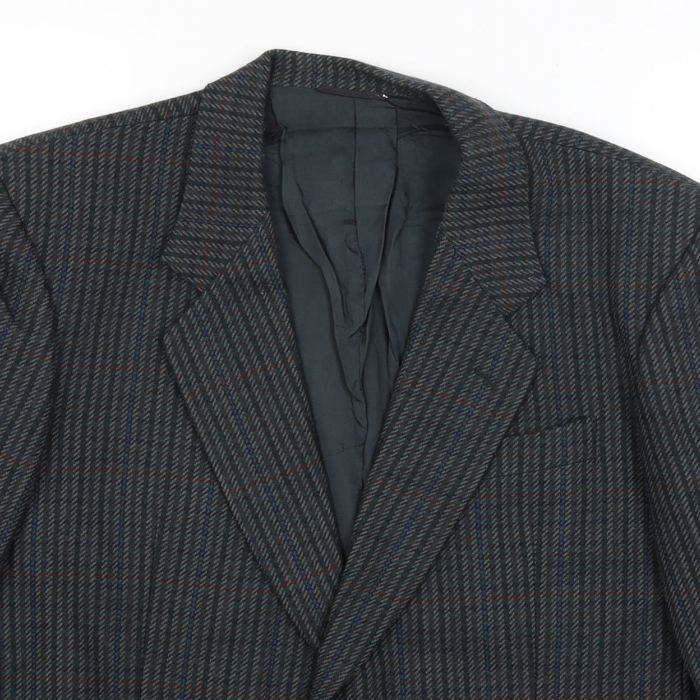Vismara Mens Green Houndstooth  Jacket Blazer Size M
