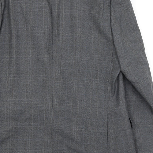Dunn & Co Mens Grey Plaid  Jacket Blazer Size M