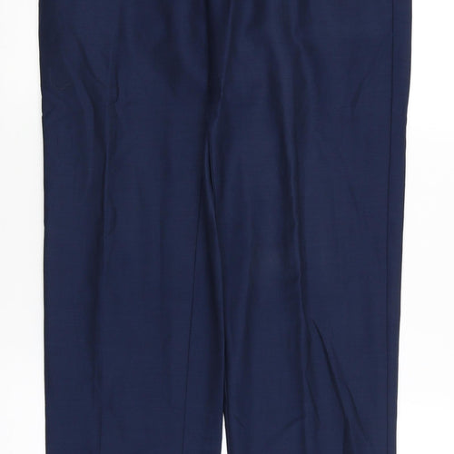 M&S Mens Blue   Dress Pants Trousers Size 30 in L32 in