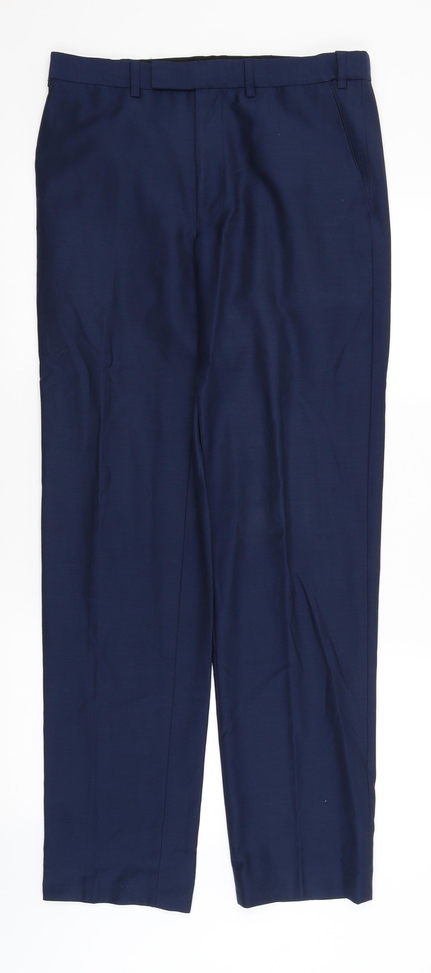 M&S Mens Blue   Dress Pants Trousers Size 30 in L32 in