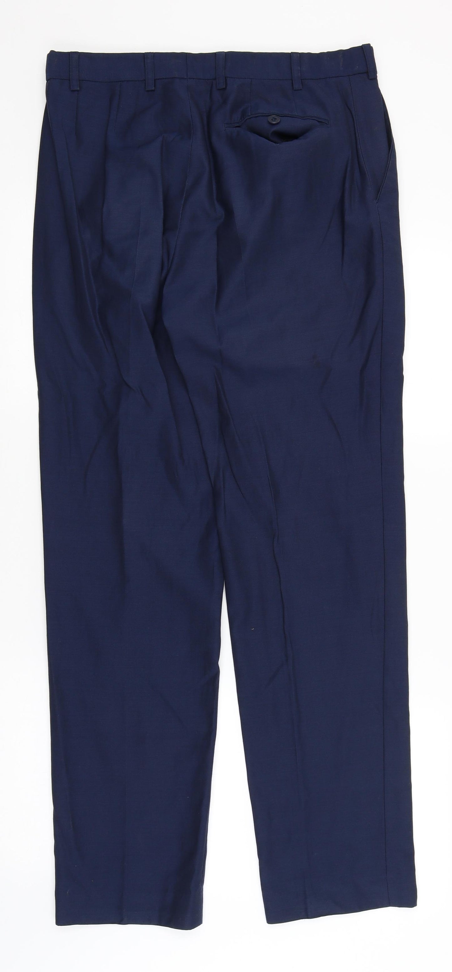 M&S Mens Blue   Dress Pants Trousers Size 30 in L32 in