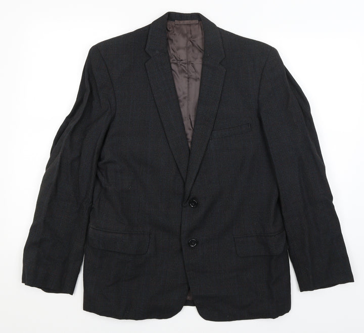 Preworn Mens Blue Plaid  Jacket Blazer Size M