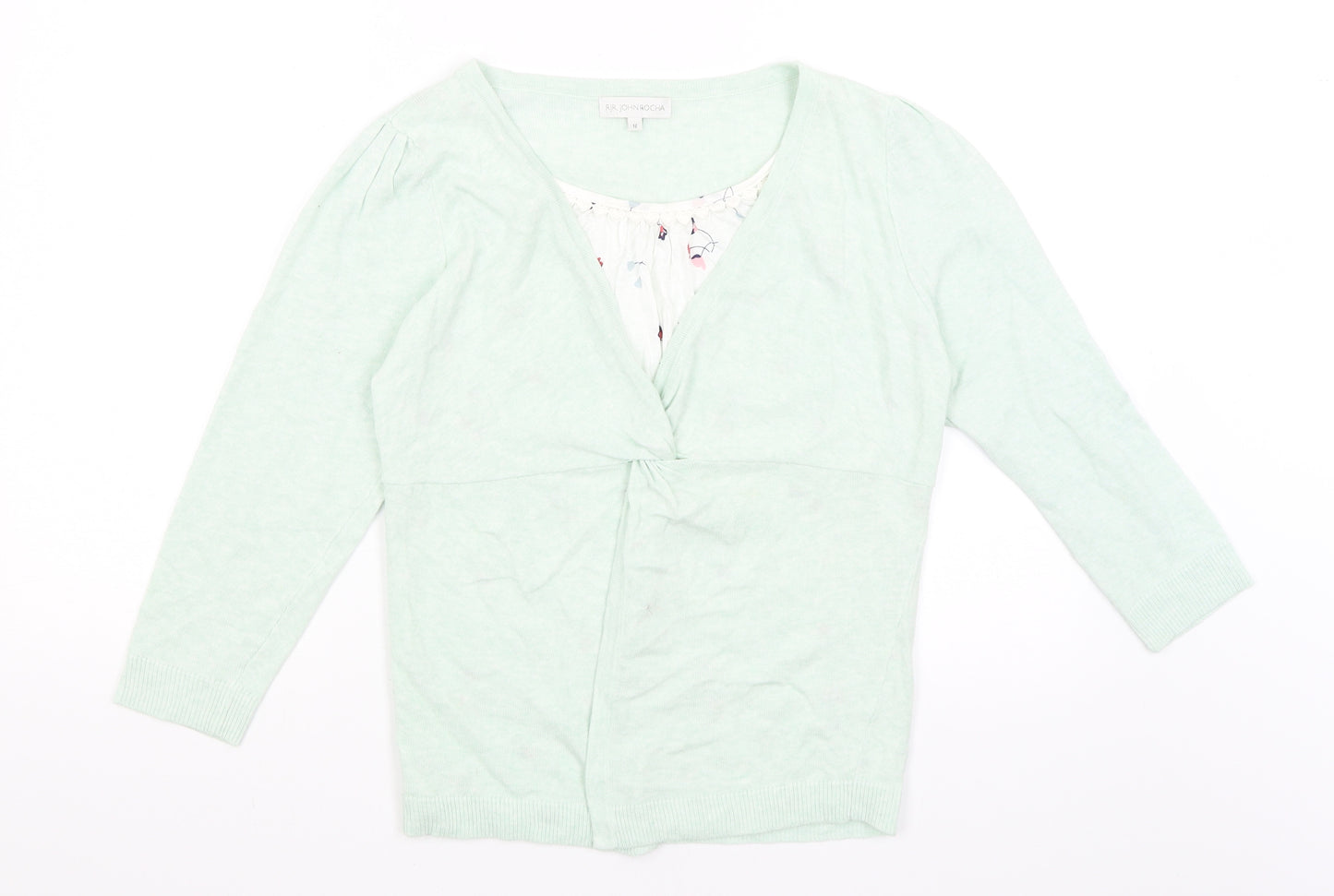 John Rocha Womens Green   Basic T-Shirt Size 12