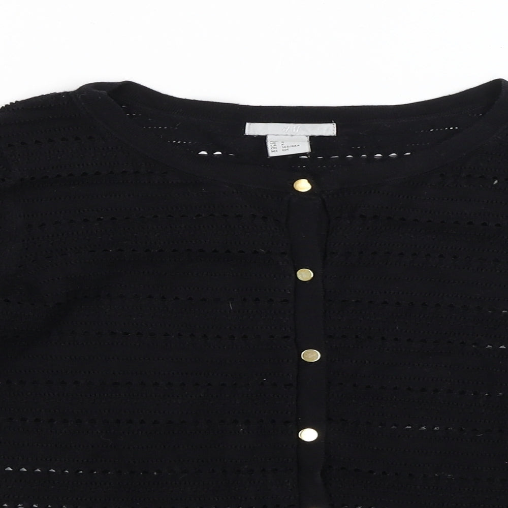 H&M Womens Black   Cardigan Jumper Size S