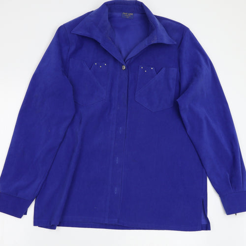 East line Womens Blue   Basic Button-Up Size 2XL