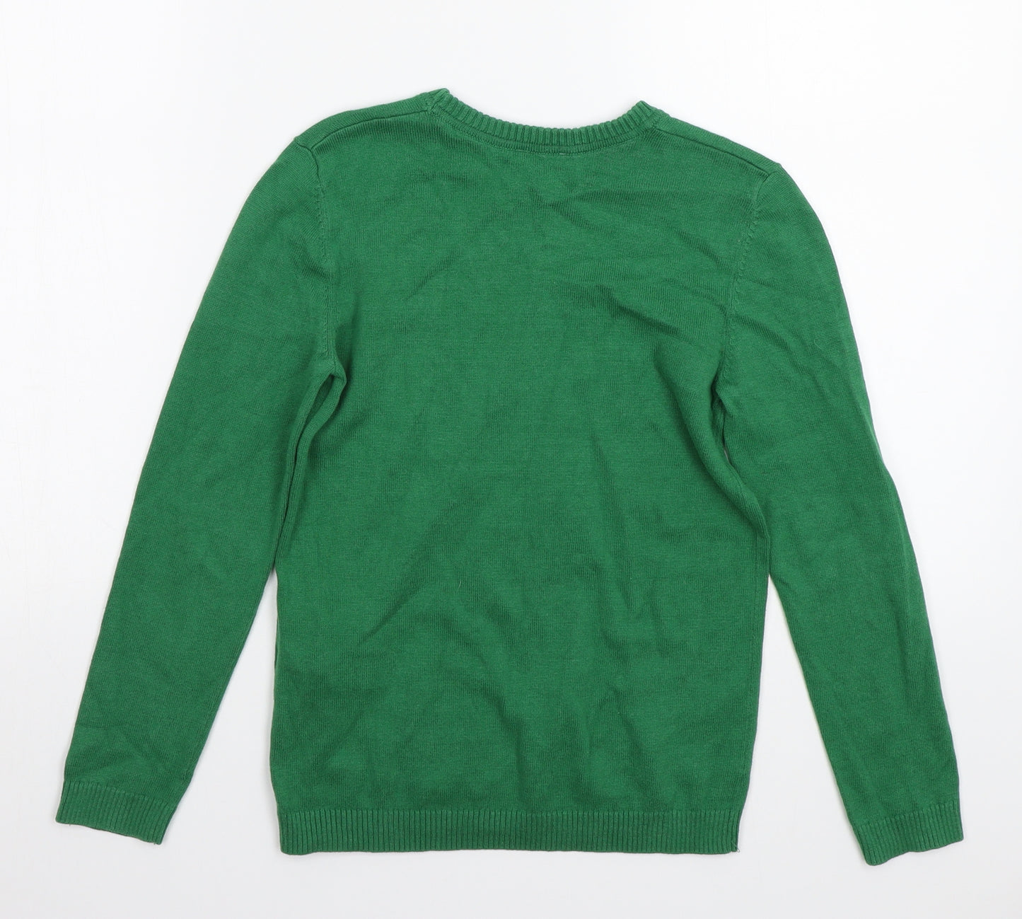 United Colours of Benetton Boys Green   Pullover Jumper Size 7-8 Years