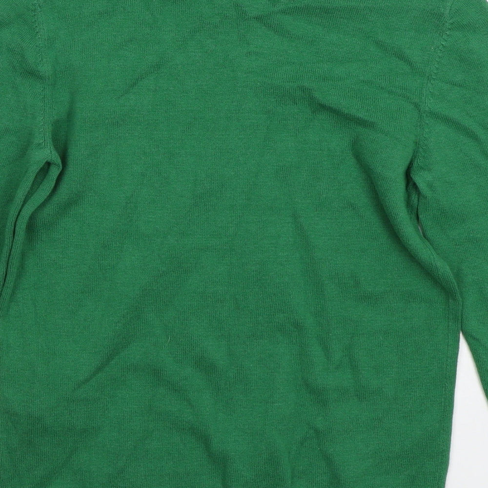 United Colours of Benetton Boys Green   Pullover Jumper Size 7-8 Years