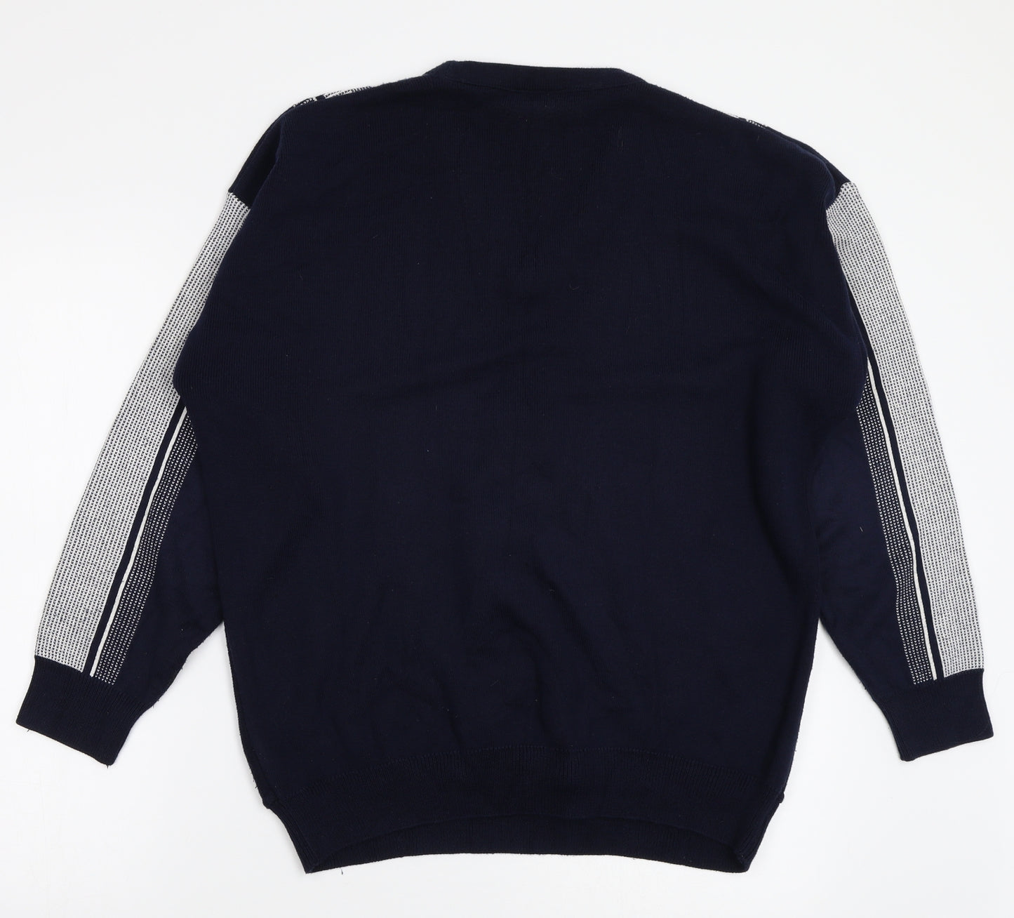 Farah Mens Blue Striped  Pullover Jumper Size M