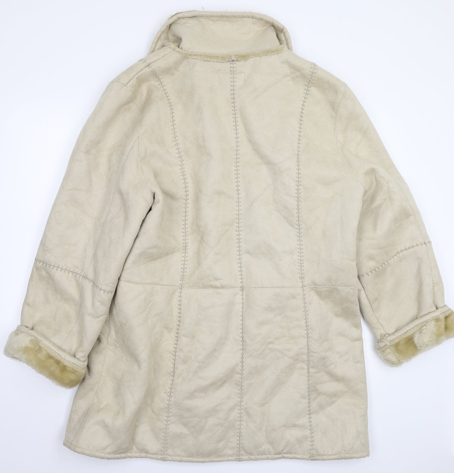 Garbriella vicenga Womens Beige   Jacket Coat Size 16