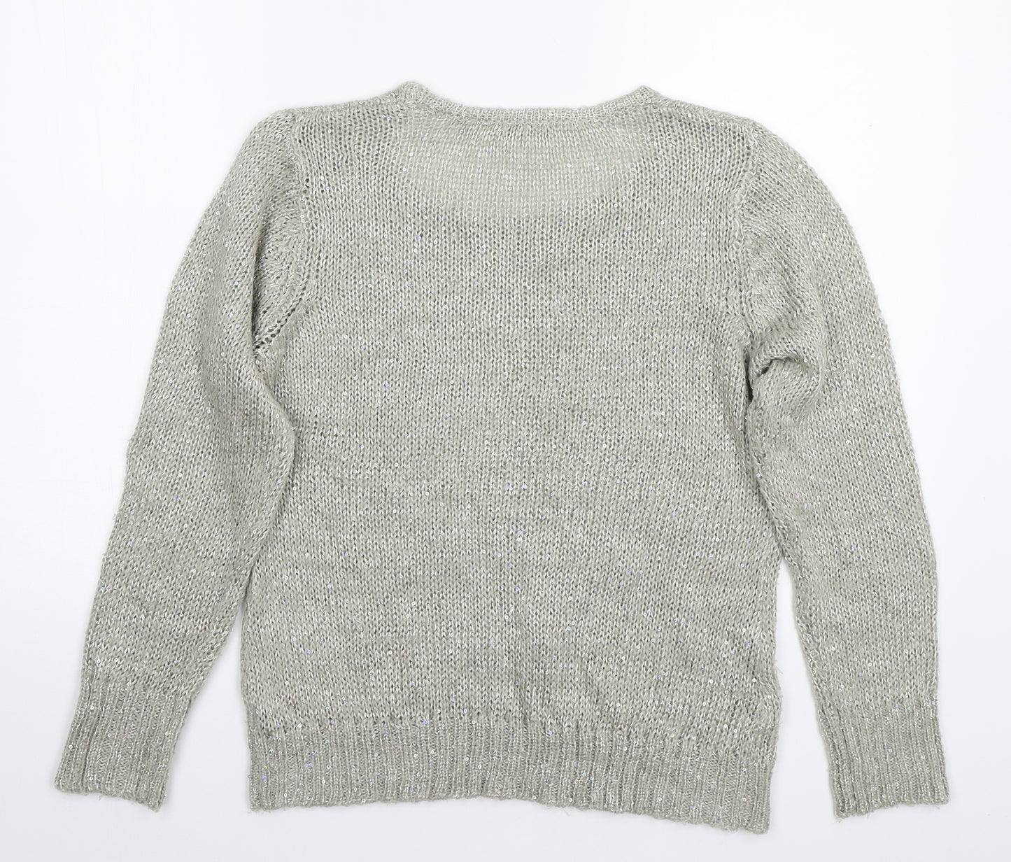 M&Co Womens Grey   Pullover Jumper Size L