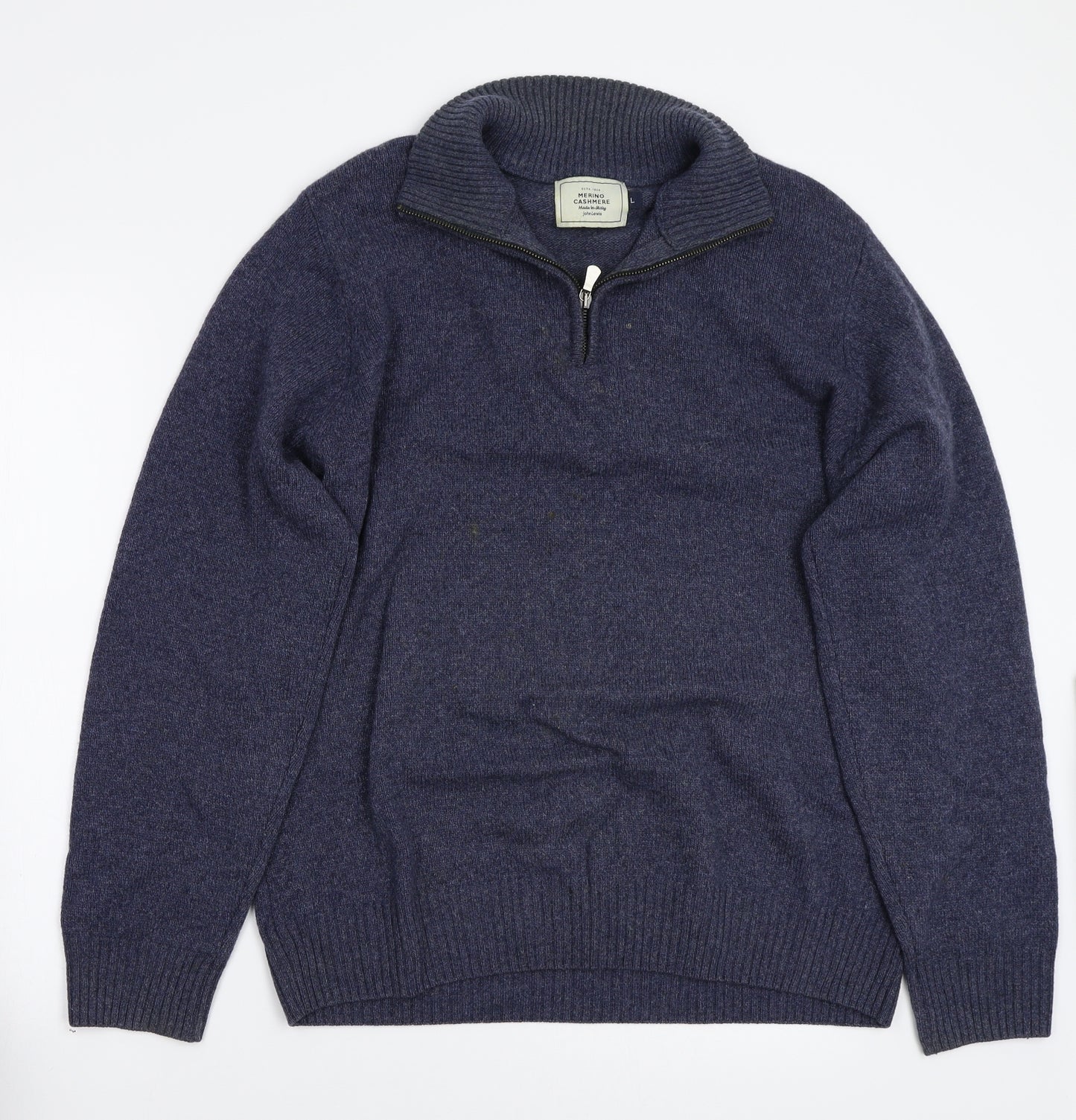 John Lewis Mens Blue   Pullover Jumper Size L