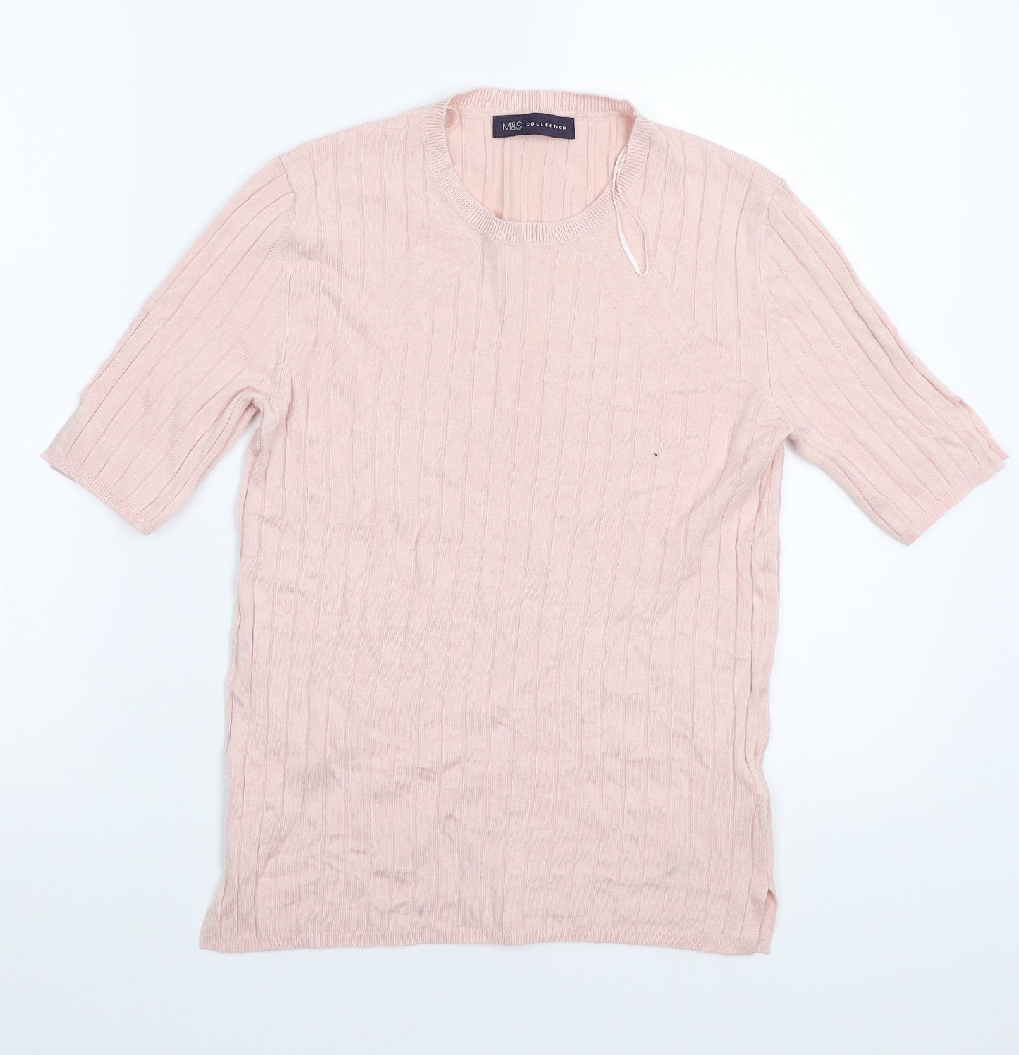 Marks and Spencer Womens Pink   Basic T-Shirt Size 10