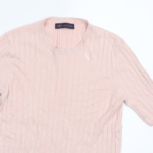 Marks and Spencer Womens Pink   Basic T-Shirt Size 10