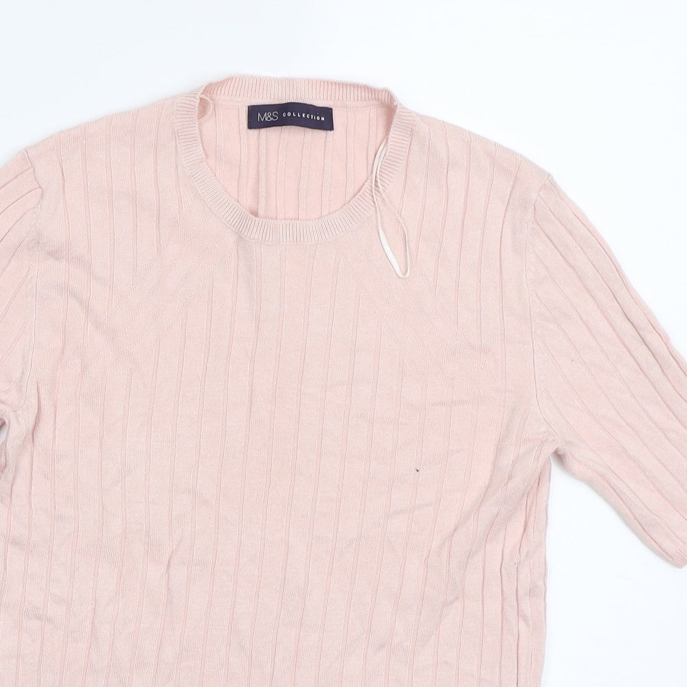 Marks and Spencer Womens Pink   Basic T-Shirt Size 10