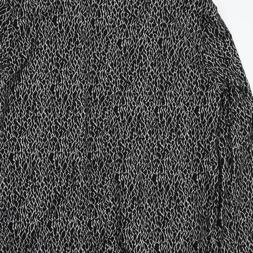 George Womens Black Animal Print  Cardigan Jumper Size 16