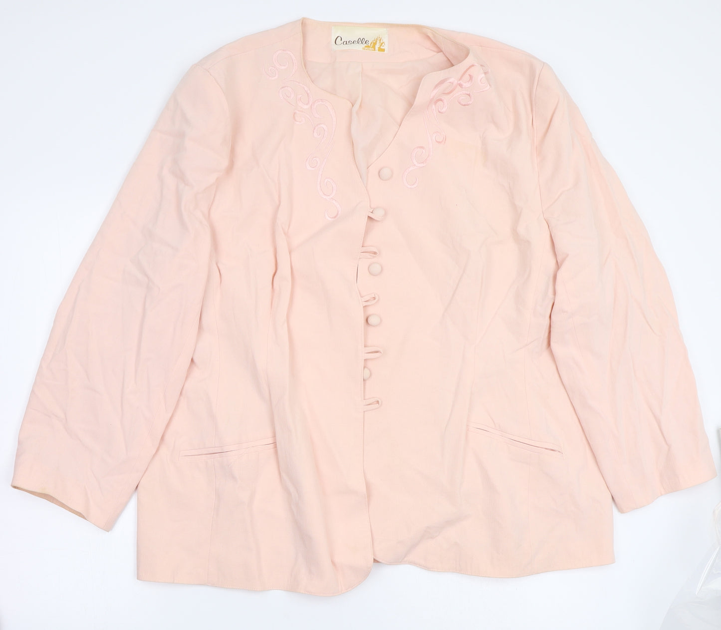 Caselle Womens Pink Floral  Jacket Coatigan Size 14